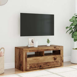 Vidaxl - Meuble tv avec lumières led vieux bois bois d'ingénierie