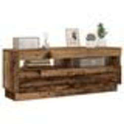 vidaXL Meuble TV avec lumières LED vieux bois bois dingénierie support TV meuble multimédia console TV meuble hifi 856355