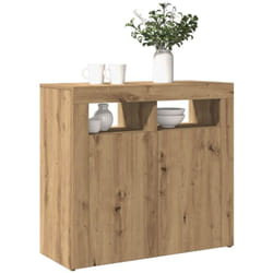 Vidaxl - Buffet avec lumières led chêne artisanal bois d'ingénierie