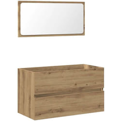 Vidaxl - Armoire de salle de bain avec miroir chêne artisanal