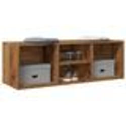 vidaXL Banc de rangement à chaussures vieux bois 105x35x35 cm