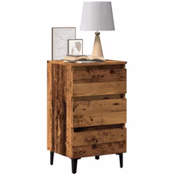 Cette table de chevet classique est parfaite pour votre décoration intérieure, chacune avec trois tiroirs au design simple ma ...