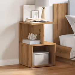 VidaXL 856532 Table de nuit et table de chevet Chêne - Vue supplémentaire 4
