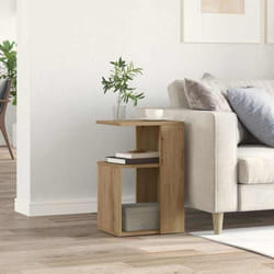 Table D'Appoint Chêne Artisanal 36x30x56 Cm Bois D'Ingénierie Vidaxl