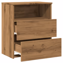 VidaXL 856566 Table de nuit et table de chevet Chêne - Vue supplémentaire 8