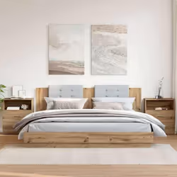 vidaXL Tables de chevet 2 pcs chêne artisanal bois d'ingénierie