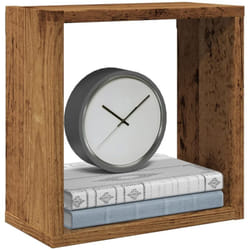 Vidaxl - tagères cube murales 2 pcs vieux bois 30x15x30 cm