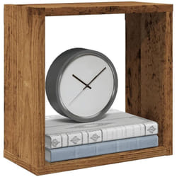 vidaXL Étagères cube murales 4 pcs vieux bois 30x15x30 cm