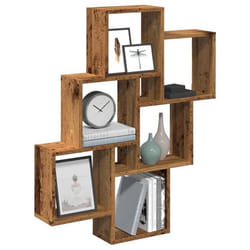 vidaXL Étagère murale sous forme de cube vieux bois 78x15x93 cm stockage en forme de cube organisateur en forme de cube 856594
