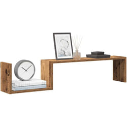Étagères murales 2 pcs vieux bois 100x15x20cm bois d'ingénierie vidaXL