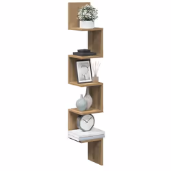 vidaXL Étagère dangle murale chêne artisanal 20x20x1275 cm étagère murale étagère suspendue étagère murale suspendue 856615