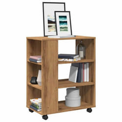 vidaXL Armoire roulante chêne artisanal 60x35x75 cm bois dingénierie armoire classeur mobile meuble de bureau armoire 856657