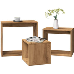 Vidaxl - Tables gigognes 3 pcs chêne artisanal bois d'ingénierie