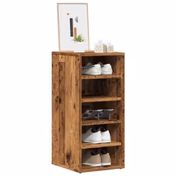 vidaXL Armoires à chaussures 2 pcs vieux bois bois d'ingénierie