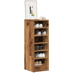 vidaXL Armoire à chaussures vieux bois 32x35x92 cm bois d'ingénierie