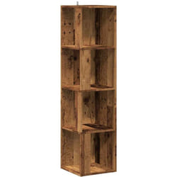 Armoire d'angle vieux bois 33x33x132 cm bois d'ingénierie - Vidaxl