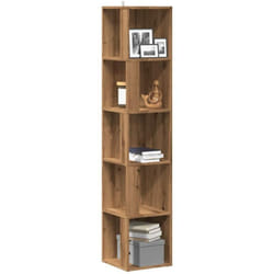 Armoire d'angle chêne artisanal 33x33x165 cm bois d'ingénierie - Vidaxl
