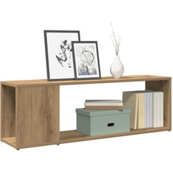 Meuble tv chêne artisanal 100x24x32 cm bois d'ingénierie Vidaxl
