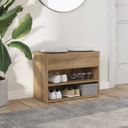 VIDAXL Banc à chaussures chêne artisanal