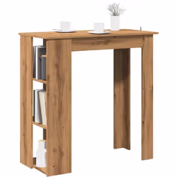 Cette table de bar moderne avec étagère de rangement se distingue par un style simple mais élégant. Elle convient parfaitemen ...