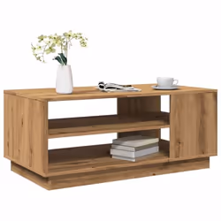 vidaXL Table basse chêne artisanal 102x55x43 cm bois d'ingénierie