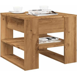 vidaXL Table basse chêne artisanal 55,5x55x45 cm bois d'ingénierie