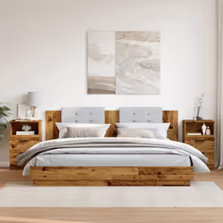VidaXL 856845 Table de nuit et table de chevet Bois - Vue supplémentaire 4