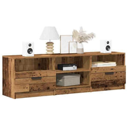 vidaXL Meuble TV vieux bois 150x335x45 cm bois dingénierie banc TV meuble hifi centre de divertissement buffet TV 856852