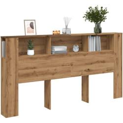 Armoire de tête de lit chêne artisanal 200x18,5x102,5 cm - Vidaxl