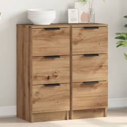 Vidaxl - Buffets 2 pcs chêne artisanal 30x30x70 cm bois d'ingénierie