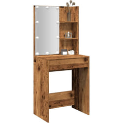 Vidaxl - Coiffeuse avec led vieux bois 60x40x140 cm
