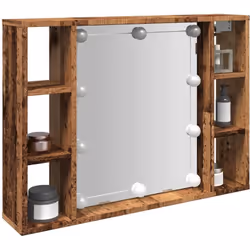 Gardez vos articles de maquillage essentiels organisés et soignés avec cette armoire de miroir tendance avec lumières LED ! M ...