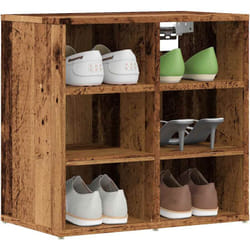 Armoires à chaussures 2 pcs vieux bois 52x30x50 cm - Vidaxl