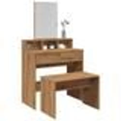 vidaXL Tabouret de toilette chêne artisanal 70x35x45cm bois ingénierie