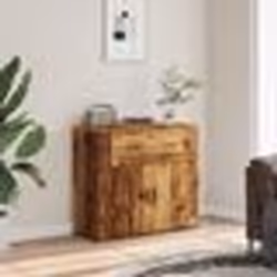 vidaXL Buffet vieux bois 80x33x70 cm bois dingénierie meuble meuble de rangement armoire placard meuble latéral 857075