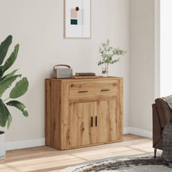 Vidaxl - Buffet chêne artisanal 80x33x70 cm bois d'ingénierie