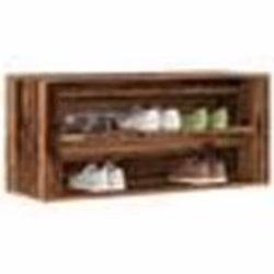 vidaXL Banc à chaussures vieux bois 100x35x45 cm bois d'ingénierie