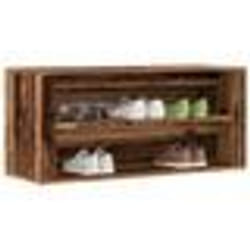 vidaXL Banc à chaussures vieux bois 100x35x45 cm bois d'ingénierie