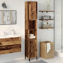 Armoire de salle de bain vieux bois 30x30x190cm bois ingénierie vidaXL