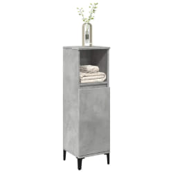 vidaXL Armoire de bain 30x30x100 cm - Gris béton