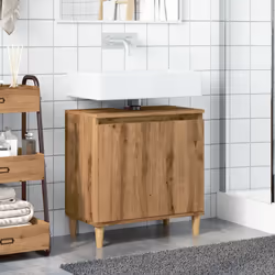 VidaXL 857115 miroir de salle de bain et armoire de rangement pour évier