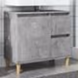 vidaXL Armoire dévier gris béton 65x33x60 cm bois dingénierie meuble de lavabo de salle de bain meuble de salle de bain 85711 ...