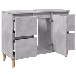 VidaXL 857125 miroir de salle de bain et armoire de rangement pour évier - Vue supplémentaire 5