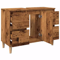 VidaXL 857126 miroir de salle de bain et armoire de rangement pour évier - Vue supplémentaire 5
