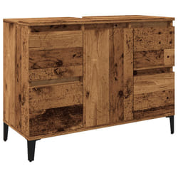 VidaXL 857129 miroir de salle de bain et armoire de rangement pour évier