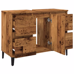 VidaXL 857129 miroir de salle de bain et armoire de rangement pour évier - Vue supplémentaire 5