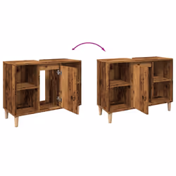 VidaXL 857133 miroir de salle de bain et armoire de rangement pour évier - Vue supplémentaire 8