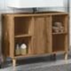 vidaXL Armoire de salle de bain chêne artisanal bois dingénierie armoire de rangement de salle de bain meuble de salle de 857134