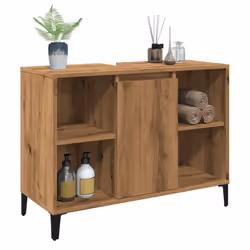 VidaXL 857136 miroir de salle de bain et armoire de rangement pour évier - Vue supplémentaire 4