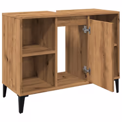 VidaXL 857136 miroir de salle de bain et armoire de rangement pour évier - Vue supplémentaire 6